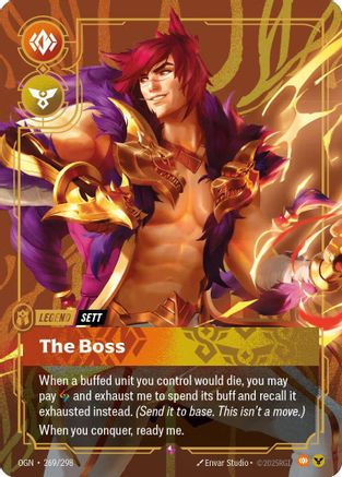 Sett, The Boss (Metal) (Best Of) (269/298) - Riftbound Organized Play Promotional Cards Foil