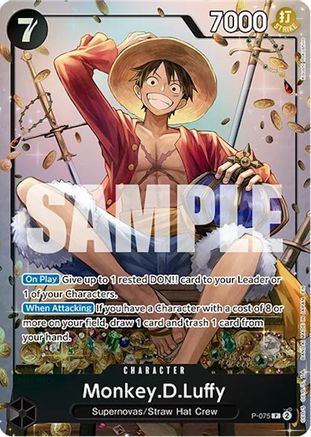 Monkey.D.Luffy (Tin Pack Set Vol. 2) (P-075) - One Piece Promotion Cards Foil