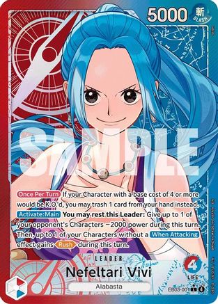 Nefeltari Vivi  - 001 (Alternate Art) (EB03-001) - Extra Booster: One Piece Heroines Edition Foil