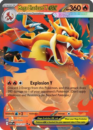 Mega Charizard Y ex - 022/217 (22) Double Rare Holofoil
