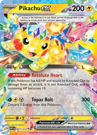 Pikachu ex - 057/217 (57) Double Rare Holofoil