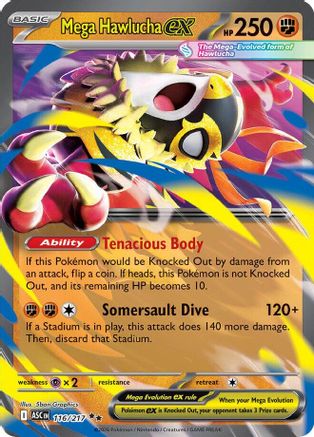 Mega Hawlucha ex - 116/217 (116) Double Rare Holofoil