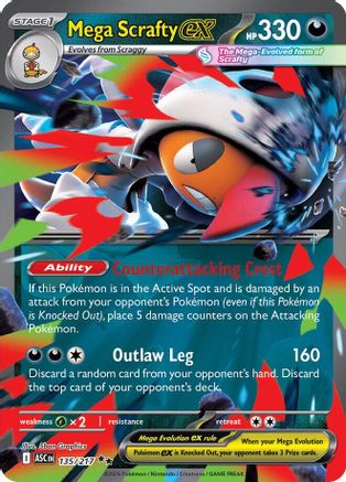 Mega Scrafty ex - 135/217 (135) Double Rare Holofoil