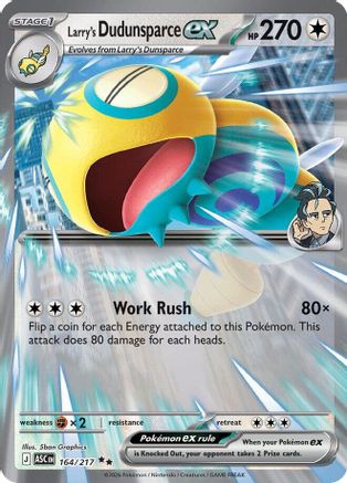 Larry's Dudunsparce ex (164) Double Rare Holofoil