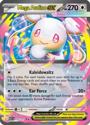 Mega Audino ex - 172/217 (172) Double Rare Holofoil