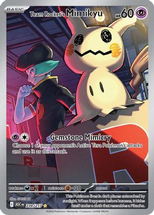 Team Rocket's Mimikyu - 238/217 (238) Illustration Rare Holofoil