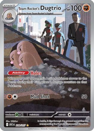 Team Rocket's Dugtrio - 239/217 (239) Illustration Rare Holofoil