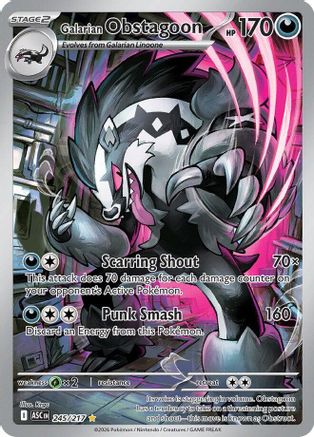 Galarian Obstagoon - 245/217 (245) Illustration Rare Holofoil