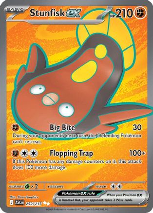Stunfisk ex - 252/217 (252) Ultra Rare Holofoil