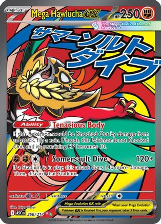 Mega Hawlucha ex - 268/217 (268) Mega Attack Rare Holofoil