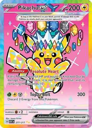 Pikachu ex - 277/217 (277) Special Illustration Rare Holofoil