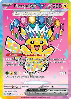Pikachu ex - 277/217 (277) Special Illustration Rare Holofoil (Cabinet-NM)