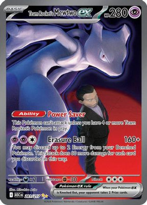 Team Rocket's Mewtwo ex - 281/217 (281) Special Illustration Rare Holofoil (Cabinet-NM)