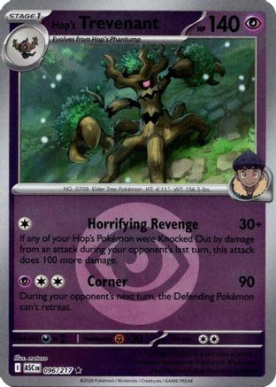 Hop's Trevenant - 096/217 (Energy Symbol Pattern) (96) Rare Reverse Holofoil