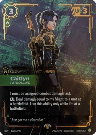 Caitlyn, Patrolling (068a/298) - Riftbound Promotional Cards Foil