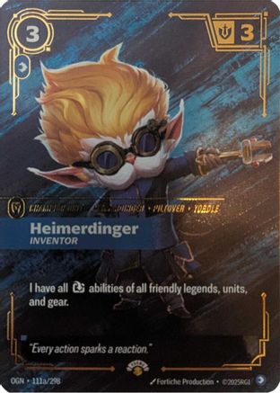 Heimerdinger, Inventor (111a/298) - Riftbound Promotional Cards Foil