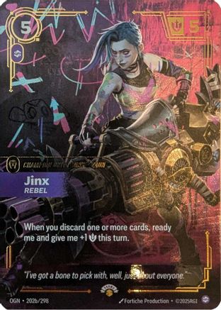 Jinx, Rebel (202/298) - Riftbound Promotional Cards Foil