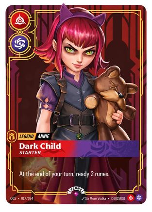 Annie, Dark Child (017/024) - Riftbound Organized Play Promotional Cards Foil