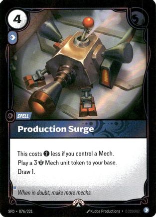 Production Surge (076/221) - Riftbound Organized Play Promotional Cards Foil