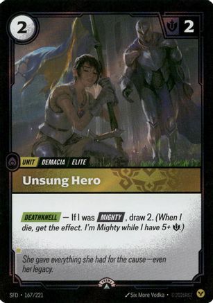 Unsung Hero (167/221) - Riftbound Organized Play Promotional Cards Foil