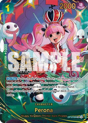 Perona (Japanese Version 3rd Anniversary Set) (OP12-034) - One Piece Promotion Cards Foil (Cabinet-NM)