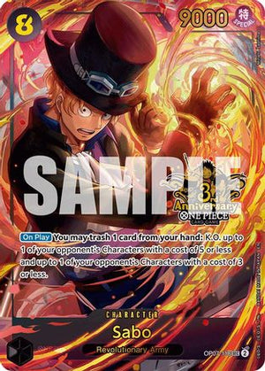 Sabo (Japanese Version 3rd Anniversary Set) (OP07-118) - One Piece Promotion Cards Foil (Cabinet-NM)