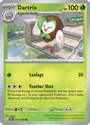 Dartrix (11) Common Reverse Holofoil
