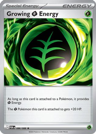 Growing Grass Energy (86) Rare Reverse Holofoil