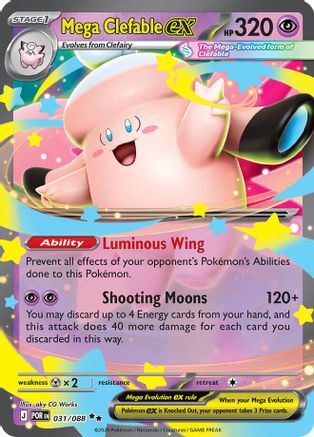 Mega Clefable ex - 031/088 (31) Double Rare Holofoil