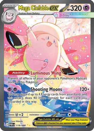 Mega Clefable ex - 119/088 (119) Special Illustration Rare Holofoil