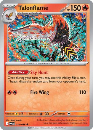 Talonflame - 014/088 (14) Uncommon Reverse Holofoil