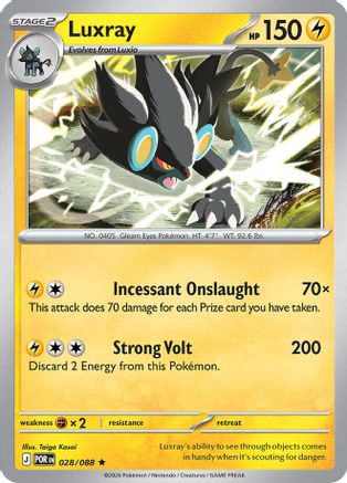 Luxray (28) Rare Reverse Holofoil