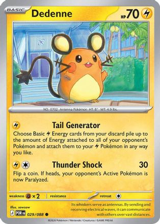 Dedenne - 029/088 (29) Common Reverse Holofoil