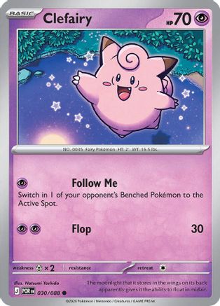 Clefairy - 030/088 (30) Common Reverse Holofoil