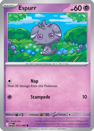 Espurr - 033/088 (33) Common Reverse Holofoil