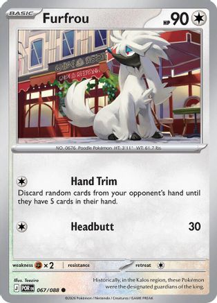 Furfrou (67) Common Reverse Holofoil