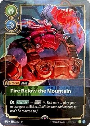 Ornn, Fire Below the Mountain (Metal) (Best Of) (189/221) - Riftbound Organized Play Promotional Cards Foil