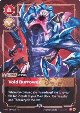 Rek'sai, Void Burrower (Metal) (Best Of) (187/221) - Riftbound Organized Play Promotional Cards Foil