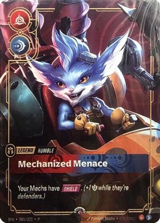 Rumble, Mechanized Menace (Metal) (Best Of) (181/221) - Riftbound Organized Play Promotional Cards Foil