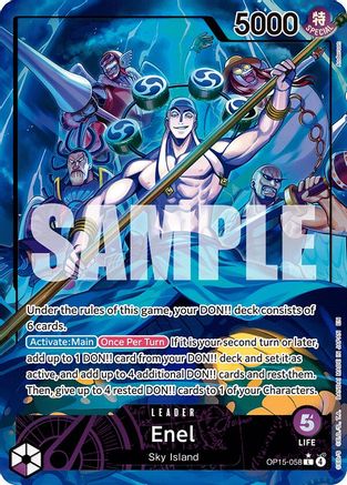 Enel (OP15-058) (Alternate Art) (OP15-058) - Adventure on Kami's Island Foil (Cabinet-NM)