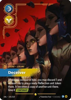 LeBlanc - Deceiver (Overnumbered) (235/219) - Unleashed Foil (Cabinet-NM)
