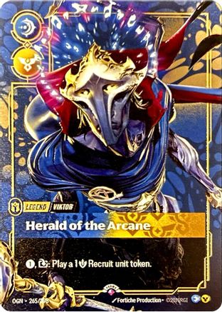 Viktor, Herald of the Arcane (Metal) (Prize Wall) (265/298) - Riftbound Organized Play Promotional Cards