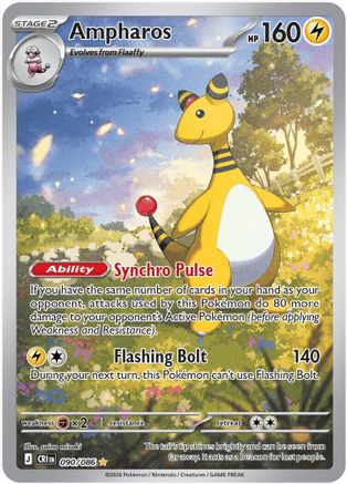 Ampharos - 090/086 (90) Illustration Rare Holofoil