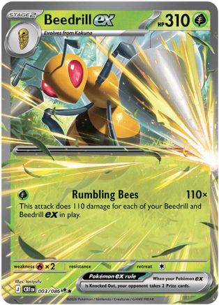 Beedrill ex - 003/086 (3) Double Rare Holofoil