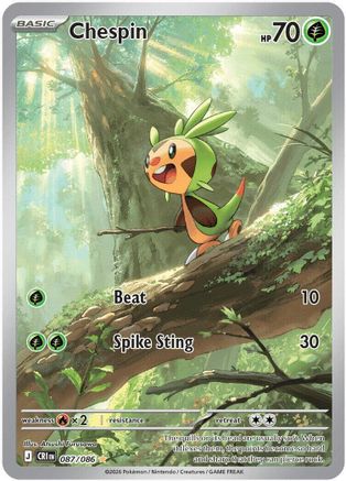 Chespin - 087/086 (87) Illustration Rare Holofoil