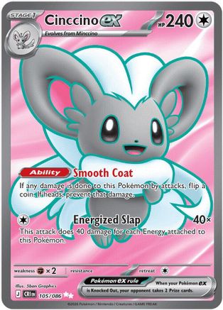 Cinccino ex - 105/086 (105) Ultra Rare Holofoil