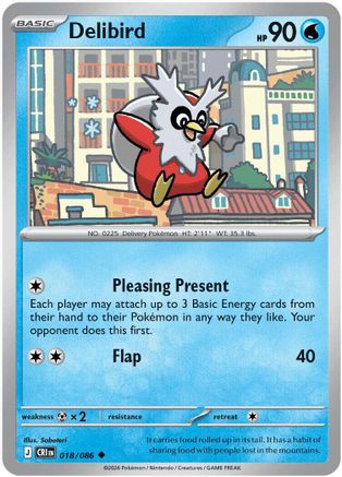 Delibird (18) Uncommon Reverse Holofoil