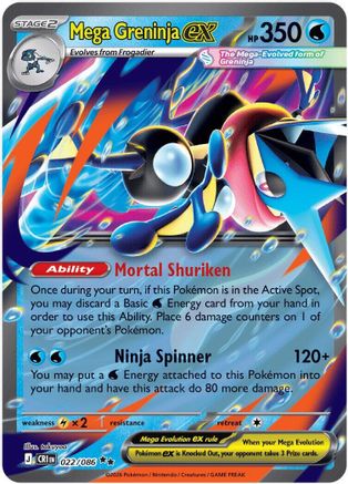 Mega Greninja ex - 022/086 (22) Double Rare Holofoil