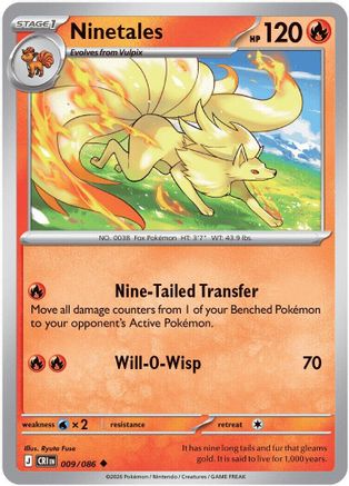 Ninetales (9) Uncommon Reverse Holofoil