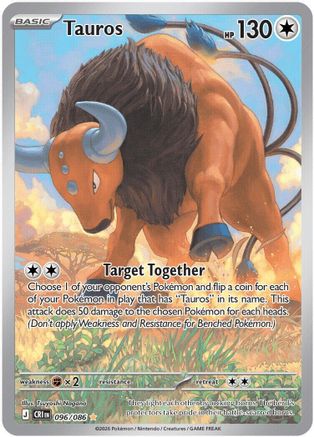 Tauros - 096/086 (96) Illustration Rare Holofoil